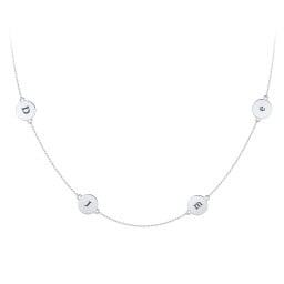 Engravable Disc Station Necklace