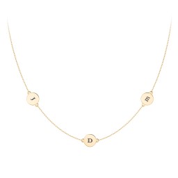 Engravable Disc Station Necklace
