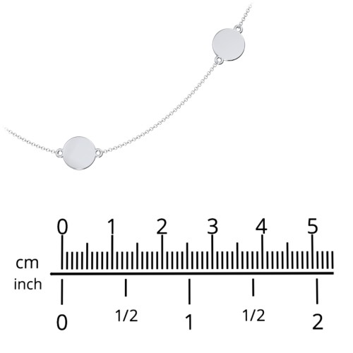 Engravable Disc Station Necklace – Sterling Silver
