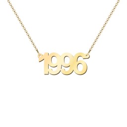 Personalized Number Necklace in 18K Gold Plated Silver