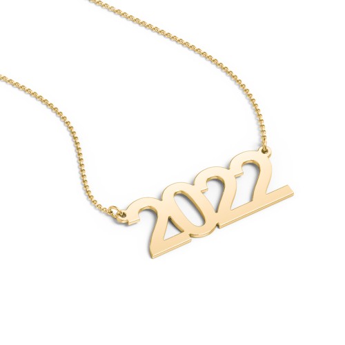 Personalized Number Necklace – 18K Gold Plated Silver