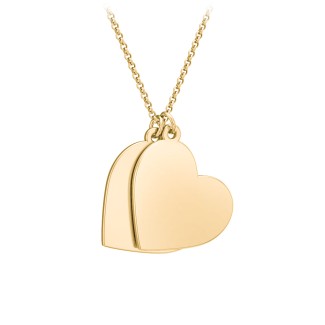 Engravable Hanging Hearts Necklace