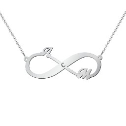 Engravable Two Name Infinity Necklace