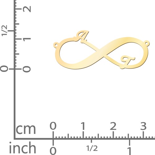 Engravable Two Name Infinity Necklace – 18K Gold Plated Silver