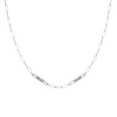 1 Necklace + 1 Bracelet Chic Jewelry Set Trendy Paper Clip - Temu