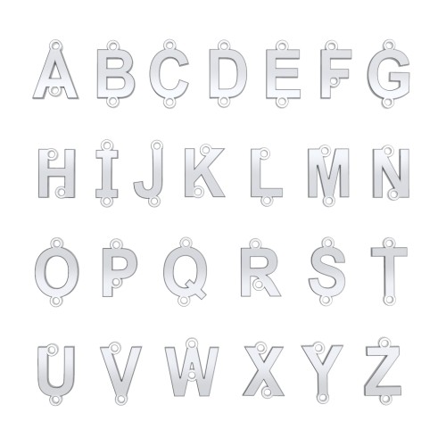 Personalized Initial Station Necklace with 1 Letter – Sterling Silver