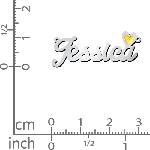 Personalized Name Necklace with Cold Enamel Heart