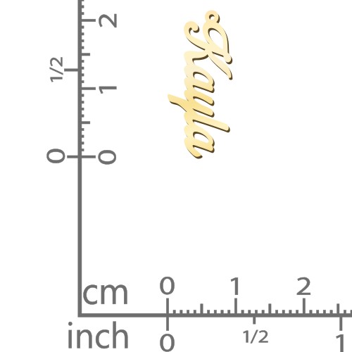 Personalized Vertical 1 Name Necklace in Glamorous Font