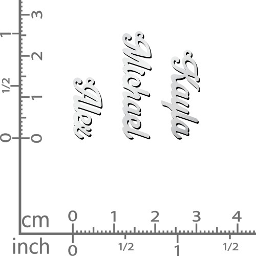 Personalized Vertical 3 Names Necklace in Glamorous Font