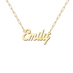 Personalized Name Necklace with Paper Clip Chain