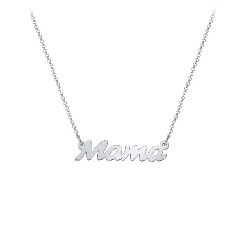 Mama Necklace In Cursive Font