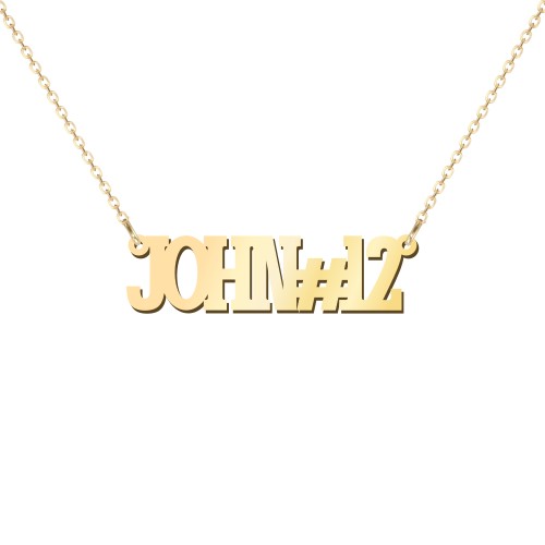 Personalized Varsity Name Necklace – 10K Yellow Gold