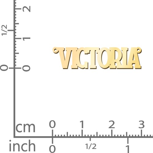 Personalized Varsity Name Necklace – 18K Gold Plated Silver