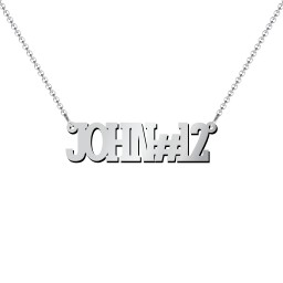 Personalized Varsity Name Necklace in 925 Sterling Silver