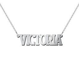 Personalized Varsity Name Necklace in 925 Sterling Silver