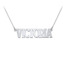 Personalized Varsity Name Necklace in 925 Sterling Silver