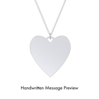 Personalized Handwriting Heart Necklace