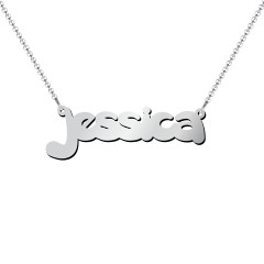 Personalized Bubble Name Necklace – 18K Gold Plated Silver