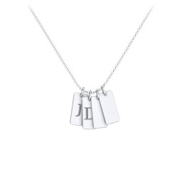 Small Initial 4 Tag Necklace