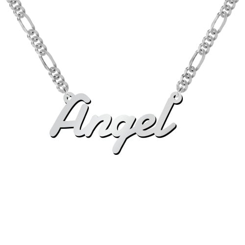 Personalized Name Necklace with Figaro Chain
