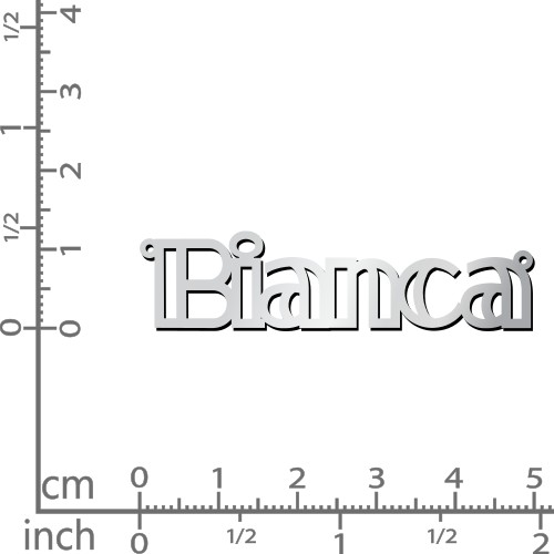 Outline Name Necklace with Open Curb Chain