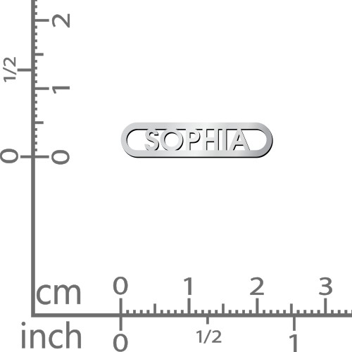 Framed Name Necklace with Mini Paperclip Chain