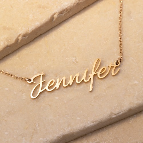 Signature Script Stainless Steel Name Necklace