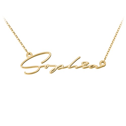 Dainty Script Stainless Steel Necklace