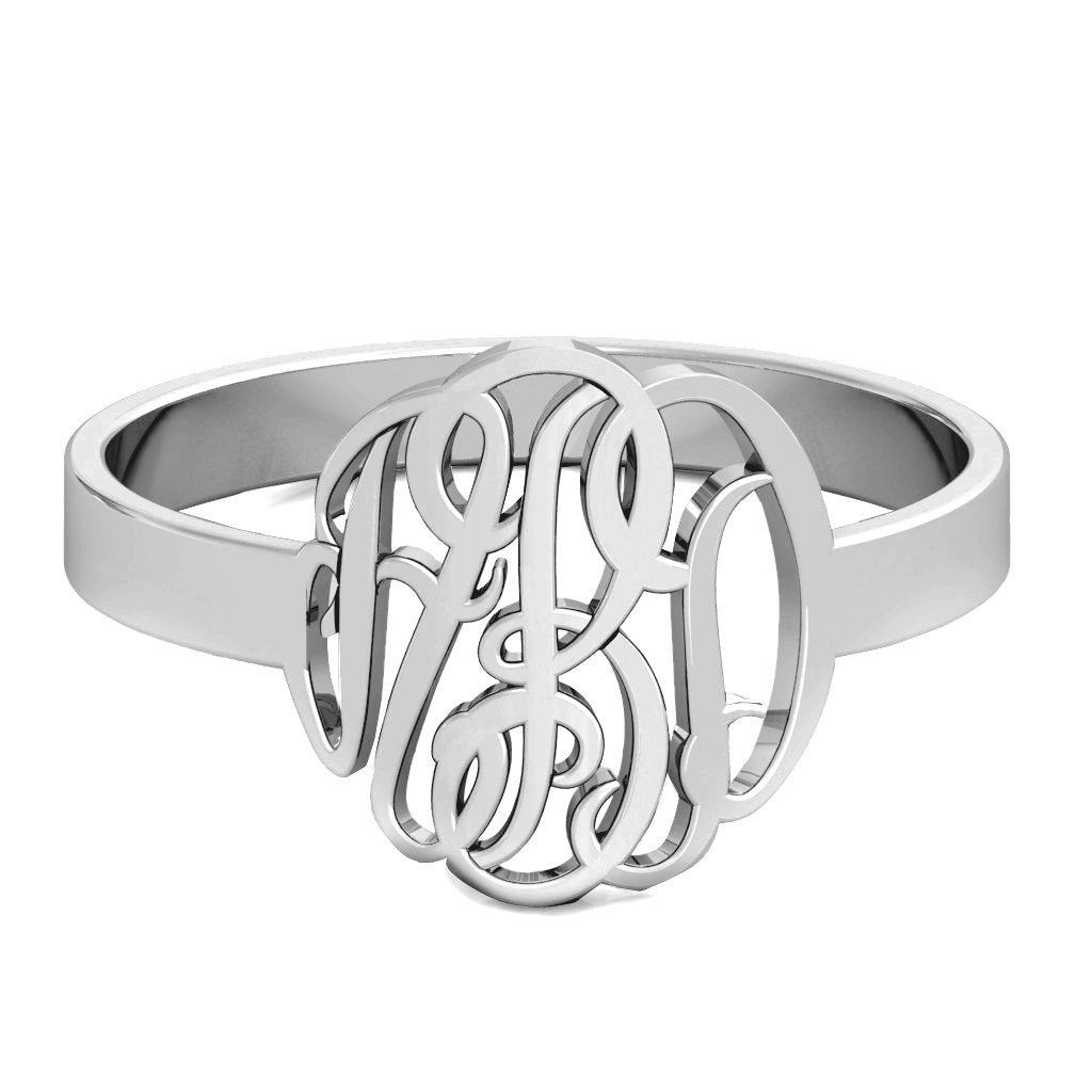 Classic Personalized Monogram Name Ring