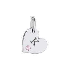 Engravable Sideways Heart Charm
