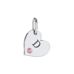 Engravable Sideways Heart Charm