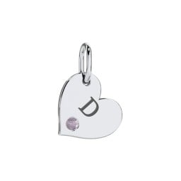Engravable Sideways Heart Charm