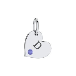 Engravable Sideways Heart Charm