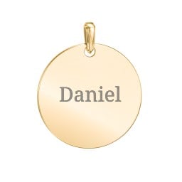 Men's Engravable Disc Pendant