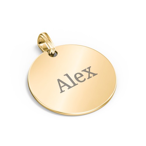 Men's Engravable Disc Pendant
