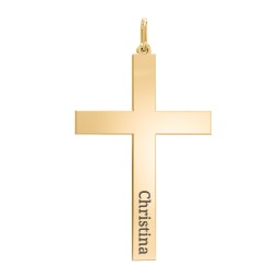 Men's Classic Engravable Cross Pendant