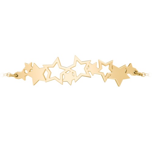 Star Cluster Bar Anklet – 18K Gold Plated Silver