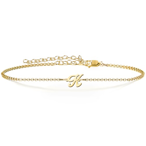 The Glamorous Name Anklet – 18K Gold Plated Silver