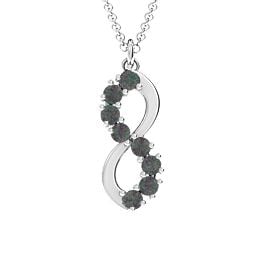 8 Stone Infinity Pendant