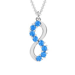 8 Stone Infinity Pendant