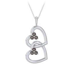 Unity Interlocking Hearts Birthstone Pendant