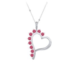 Shepherd Floating Gemstone Heart Pendant