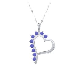 Shepherd Floating Gemstone Heart Pendant