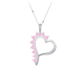 Shepherd Floating Gemstone Heart Pendant