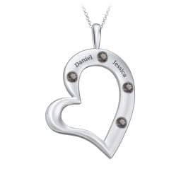 Mi Familia Tilted Heart Pendant