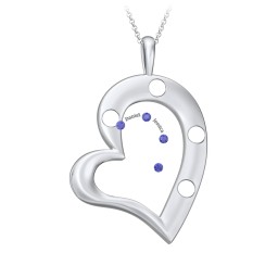 Mi Familia Tilted Heart Pendant