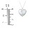 Engraved Yin Yang Heart Pendant with Birthstones