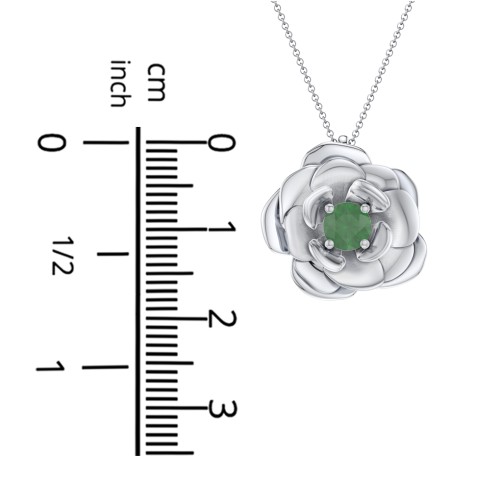 Flourishing Rose Pendant – 10K Yellow Gold with Citrine
