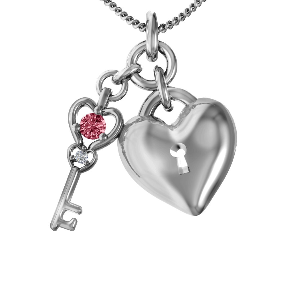 Treasured Heart with Key Daughters Pendant