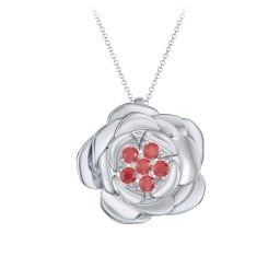 Family Rose Birthstone Pendant